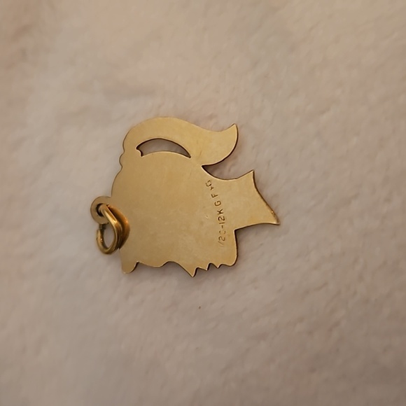 VTG ELCO 1960s 1/20 12k Gold Filled Girl's Silhouette Charm - Picture 4 of 4